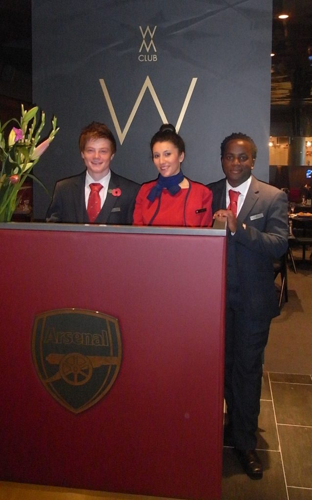 arsenal hospitality staff